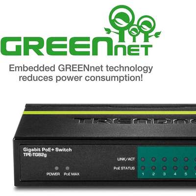 TRENDnet 8-Port Gigabit PoE+ Switch