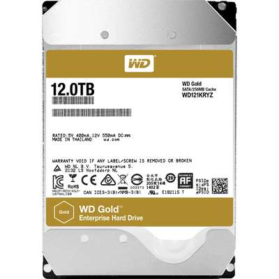 Western Digital WD Gold Enterprise SATA Hard Disk Drive, 12TB