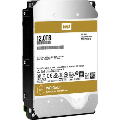 Western Digital WD Gold Enterprise SATA Hard Disk Drive, 12TB