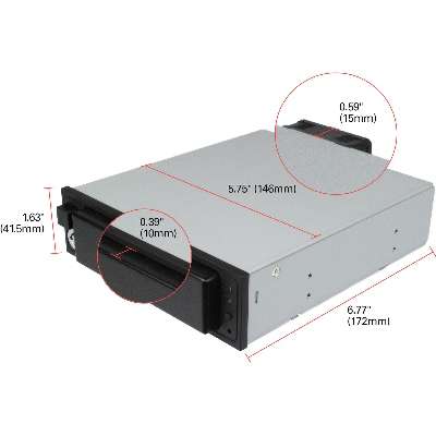 CRU DX175 Complete Assembly; Includes Carrier for SATA Or SAS Drives; Up to 6 GBPS