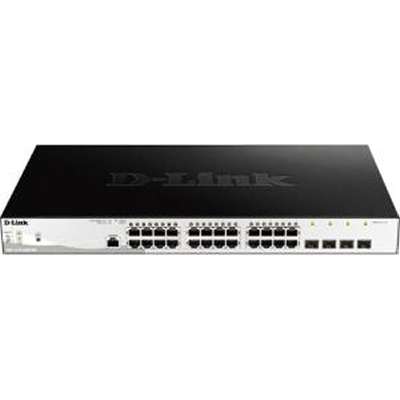 D-Link Systems 24-Port Gigabit Smart Managed PoE Switch with 4 Gigabit RJ45/SFP COMBO Ports