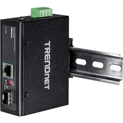 TRENDnet Hardened Industrial SFP to Gigabit UPoE Media Converter