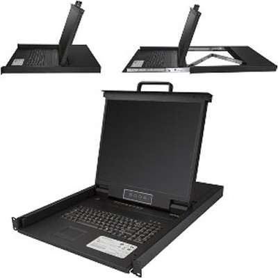 StarTech.com 8 Port Rackmount KVM Console with Cables KVM Switch with 19" LCD