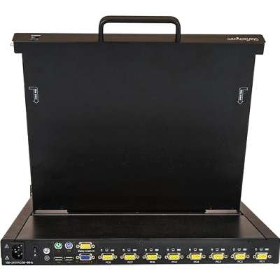 StarTech.com 8 Port Rackmount KVM Console with Cables KVM Switch with 17" LCD