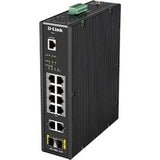 D-Link Systems 12-Port Managed Industrial Switch, -40C to +65C. PoE, 240W Budget