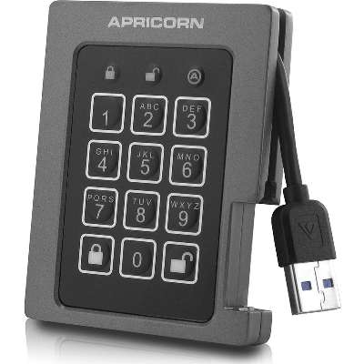 Apricorn 1TB Aegis Padlock SSD Fips Validated Ruggedized