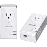 TRENDnet Powerline 1300 AV2 Adapter Kit with Built-in Outlet