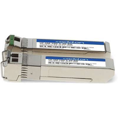 AddOn Ubiquiti Uf-SM-10G-S-20 Comp 10 Pairstaa 10G-BX LC SMF SFP+ XCVR