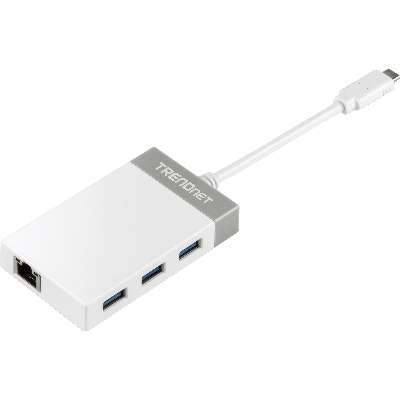 TRENDnet USB-C to Gigabit Ethernet Adapter + USB Hub
