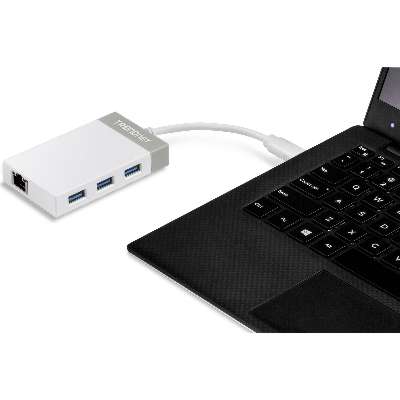 TRENDnet USB-C to Gigabit Ethernet Adapter + USB Hub