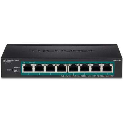 TRENDnet 8-Port Gigabit EdgeSmart PoE+ Switch (61W)