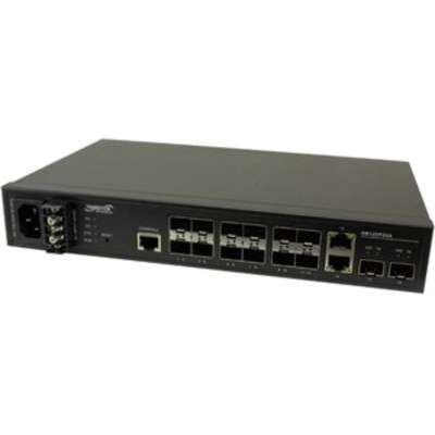 Transition Networks Managed Fiber Switch 12 Port 100/1000 SFP 2 Port