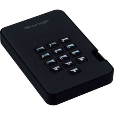 iStorage 5TB diskAshur2 USB 3.1 Portable secure encrypted hard Drive - Phantom Black