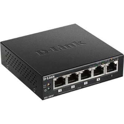 D-Link Systems D-Link NT Dgs-1005P 5-Port Gigabit Unmanaged Desktop Switch with 4 PoE Ports