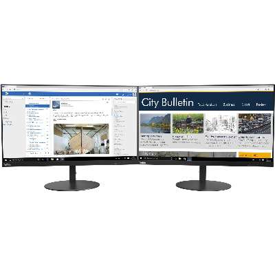 Lenovo 27" T27i-10 FHD 1920x1080 WLED LCD 16:9 Monitor HDMI/VGADP - Raven Black