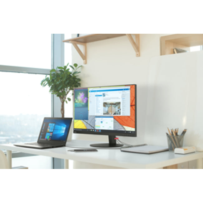 Lenovo 27" T27i-10 FHD 1920x1080 WLED LCD 16:9 Monitor HDMI/VGADP - Raven Black