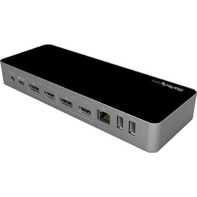 StarTech.com USB-C & USB-A Hybrid Dock with 100W PD - Dual 4K 60Hz HDMI / DP