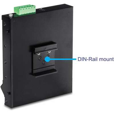 TRENDnet 5-Port Industrial Gigabit PoE+ Wall-Mounted Front Access Switch