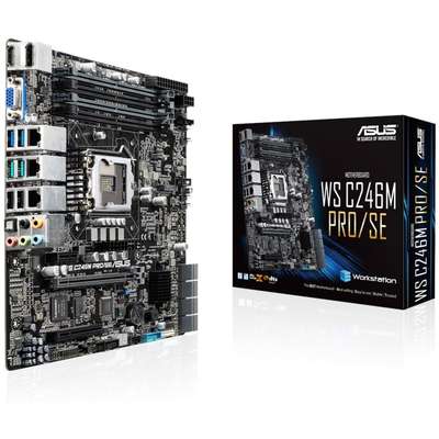 Asus Motherboard WS-C246M-Pro-SE S1151 E-2100/Pentium/Celeron/I7/I5/I3 C246 MicroATX