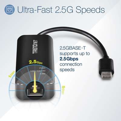 TRENDnet USB-C 3.1 to 2.5GBASE-T Ethernet Adapter