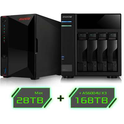 Asustor NAS AS5202T 2-Bay Intel Celeron Dual-Core 2GB DDR4 2.5GBEX2 USB