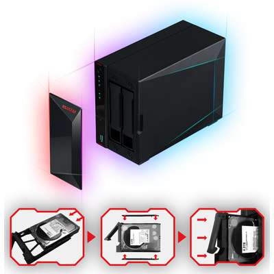 Asustor NAS AS5202T 2-Bay Intel Celeron Dual-Core 2GB DDR4 2.5GBEX2 USB