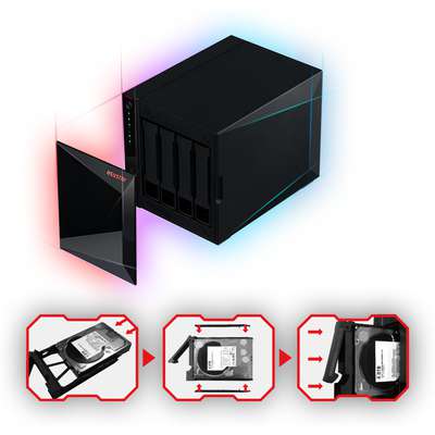 Asustor NAS AS5304T 4-Bay Intel Celeron Quad-Core 4GB DDR4 2.5GBEX2 USB