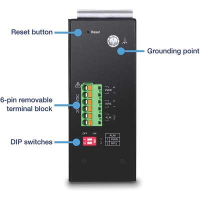 TRENDnet 6-Port Industrial Gigabit L2 Managed DIN-Rail Switch