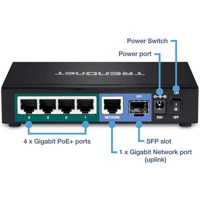 TRENDnet 6-Port Gigabit PoE+ Switch