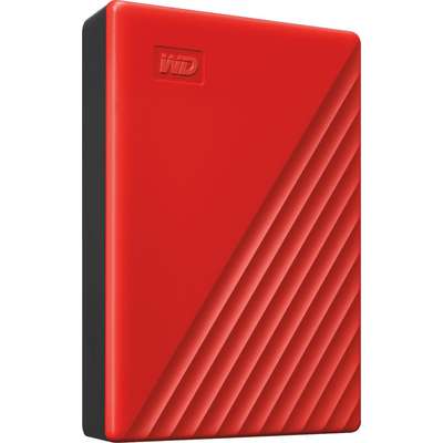 Western Digital WD 4TB My Passport Portable External Hard Drive, Red