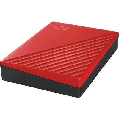 Western Digital WD 4TB My Passport Portable External Hard Drive, Red