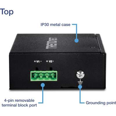 TRENDnet 5-Port Industrial Fast Ethernet DIN-Rail Switch