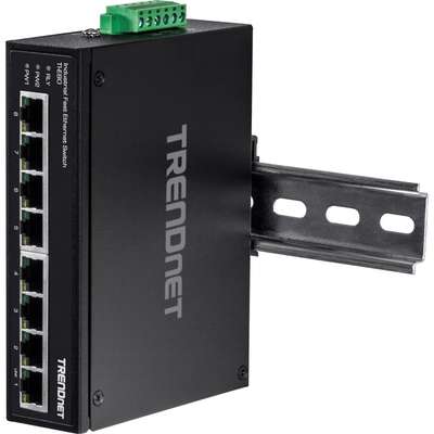 TRENDnet 8-Port Industrial Fast Ethernet DIN-Rail Switch
