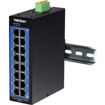 TRENDnet 16-Port Industrial Gigabit L2 Managed DIN-Rail Switch