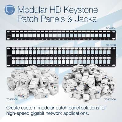 TRENDnet 48-Port Blank Keystone Patch Panel