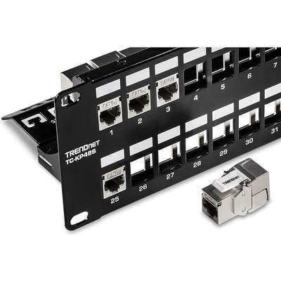 TRENDnet 48-Port Blank Keystone Shielded Patch Panel