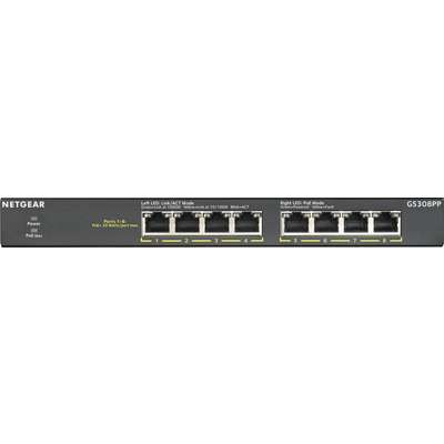 NETGEAR 8 Port GIG Unmanaged PoE+ with Flexpoe