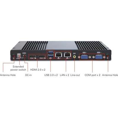 AOpen FS DEX5550 I5-7260U CPU 4GX2 DDR4 128G M.2 SSD No OS Fanless