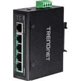 TRENDnet 5-Port Industrial Gigabit PoE + DIN-Rail Switch