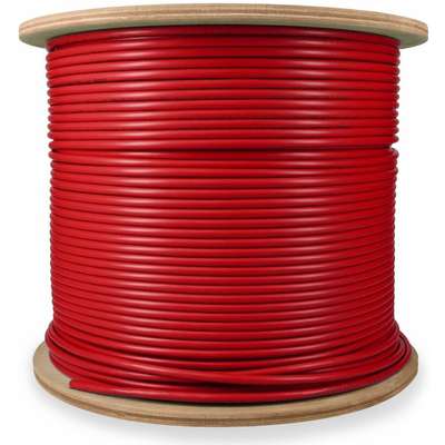 Addon 1000FT Non-Terminated Red CAT6A STP Plenum-Rated Copper Patch Cable