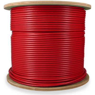 Addon 1000FT Non-Terminated Red CAT6A STP Plenum-Rated Copper Patch Cable