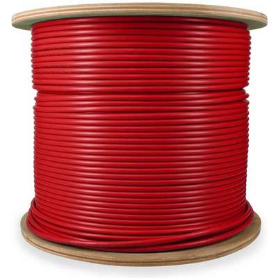 Addon 1000FT Non-Terminated Red CAT6A STP Plenum-Rated Copper Patch Cable