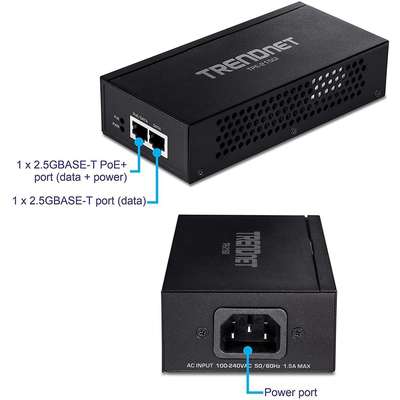 TRENDnet 2.5G PoE+ Injector