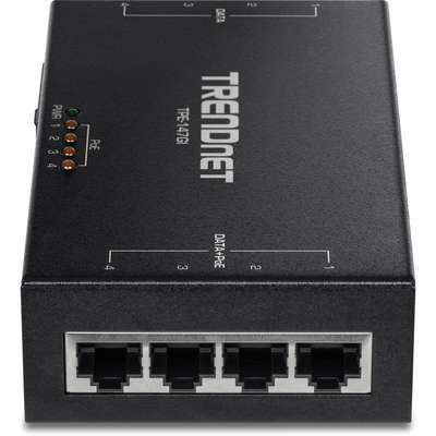TRENDnet 65W 4 Port Gigabit PoE+ Injector