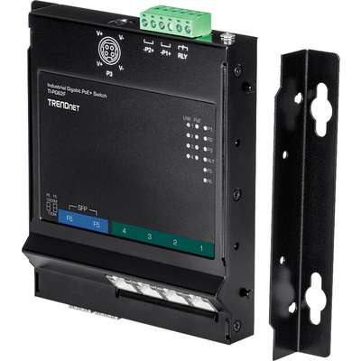 TRENDnet 6-Port Industrial Gigabit PoE+ Wall-Mounted Front Access Switch