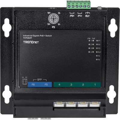 TRENDnet 6-Port Industrial Gigabit PoE+ Wall-Mounted Front Access Switch