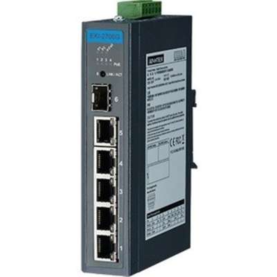 B&B Electronics 5GE+1G SFP Unmanaged Ind PoE Switch Wide Temperature