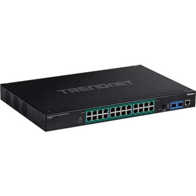 TRENDnet 26-Port Industrial Gigabit L2 Managed PoE+ Rackmount Switch