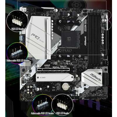 ASRock Inc Asrock MB B550M PRO4 AMD AM4 Ryzen future AMD Ryzen B550 DDR4 128G MATX