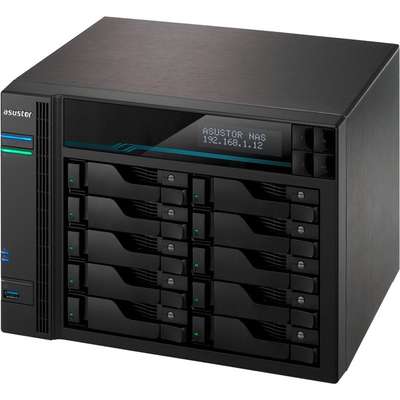 Asustor Lockerstor Pro 10-Bay NAS Intel Xeon 4C CPU 8GB DDR4 2 M.2 Slots
